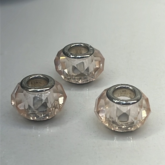 Silver 925 Crystal Charm Beads (set of 3) - Picture 6 of 11